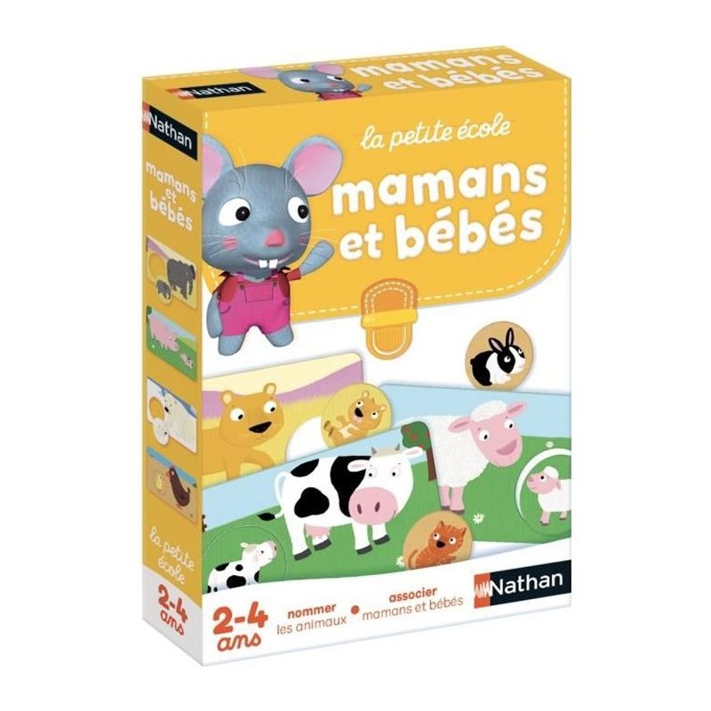 Jeu d'association NATHAN La Petite Ecole - Mamans et Bébés - Bébé Jeu d'association NATHAN La Petite Ecole - Mamans et Bébés - Bébé