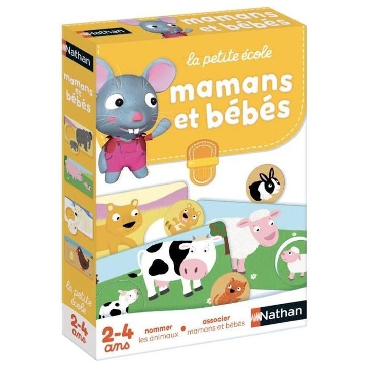 Jeu d'association NATHAN La Petite Ecole - Mamans et Bébés - Bébé Animaux - Mixte - A partir de 3 ans Jeu d'association NATHAN La Petite Ecole - Mamans et Bébés - Bébé Animaux - Mixte - A partir de 3 ans