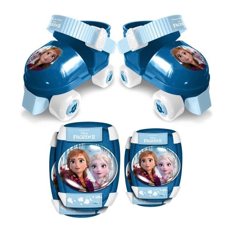 LA REINE DES NEIGES II Set Patins a roulettes + Coudieres + Genouiller LA REINE DES NEIGES II Set Patins a roulettes + Coudieres + Genouiller