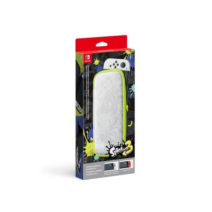 Pochette de transport et Protection d'écran pour Nintendo Switch OLED • Édition Splatoon 3 Pochette de transport et Protection d'écran pour Nintendo Switch OLED • Édition Splatoon 3