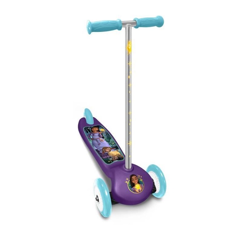 Trottinette 3 Roues - DISNEY - WISH - Ajustable en hauteur - Large pla