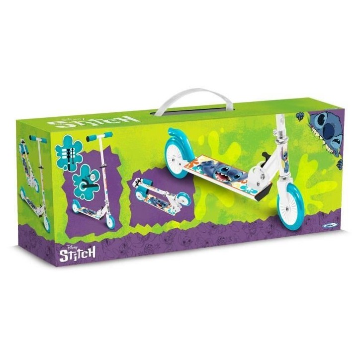 Trottinette pliable - DISNEY - STITCH - Mécanisme de pliage sécurisé - Frein arriere au pied - Hauteur ajustable Trottinette pliable - DISNEY - STITCH - Mécanisme de pliage sécurisé - Frein arriere au pied - Hauteur ajustable