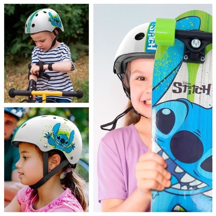 Casque de Skate - DISNEY - STITCH - Tour de tete réglable 53/57cm - Aérations et mousses internes pour plus de confort