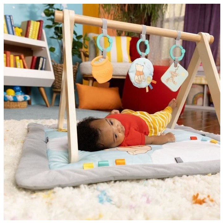 DISNEY BABY -WINNIE- Tapis de sol éveil bébé évolutif, arche en bois pliable avec jouets sensoriels, miroir DISNEY BABY -WINNIE- Tapis de sol éveil bébé évolutif, arche en bois pliable avec jouets sensoriels, miroir