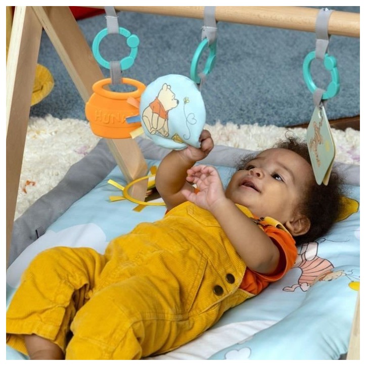 DISNEY BABY -WINNIE- Tapis de sol éveil bébé évolutif, arche en bois pliable avec jouets sensoriels, miroir DISNEY BABY -WINNIE- Tapis de sol éveil bébé évolutif, arche en bois pliable avec jouets sensoriels, miroir