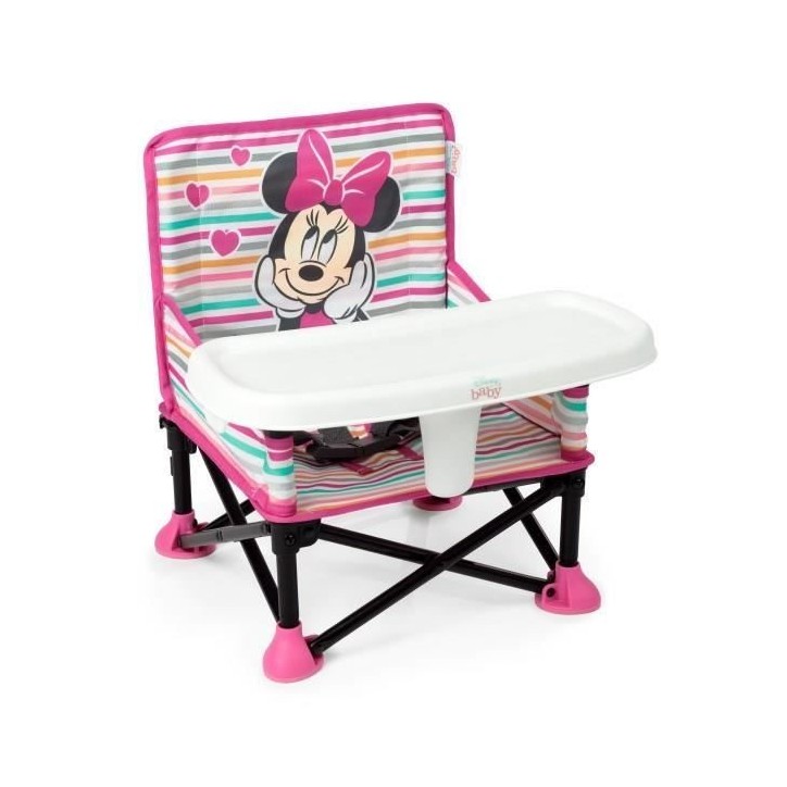 DISNEY BABY -MINNIE- Rehausseur de chaise pliable, nomade, de voyage, Léger et facile a nettoyer, Sac de transport inclus DISNEY BABY -MINNIE- Rehausseur de chaise pliable, nomade, de voyage, Léger et facile a nettoyer, Sac de transport inclus