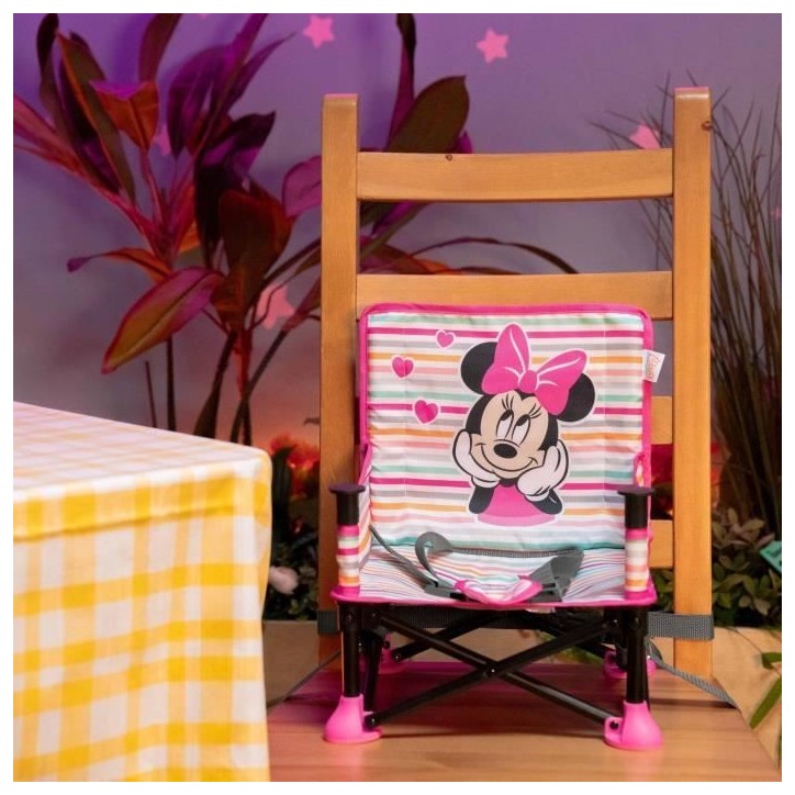 DISNEY BABY -MINNIE- Rehausseur de chaise pliable, nomade, de voyage, Léger et facile a nettoyer, Sac de transport inclus DISNEY BABY -MINNIE- Rehausseur de chaise pliable, nomade, de voyage, Léger et facile a nettoyer, Sac de transport inclus