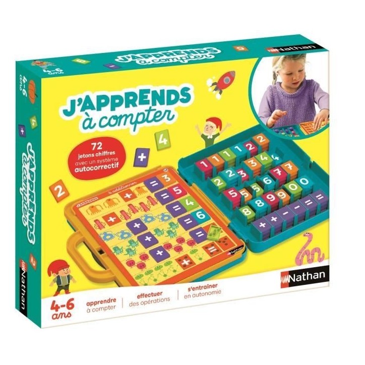 Jeu d'apprentissage - NATHAN - J'apprends a Compter Jeu d'apprentissage - NATHAN - J'apprends a Compter