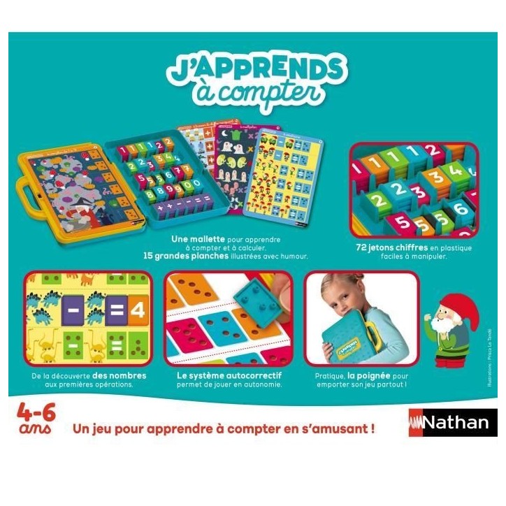 Jeu d'apprentissage - NATHAN - J'apprends a Compter Jeu d'apprentissage - NATHAN - J'apprends a Compter