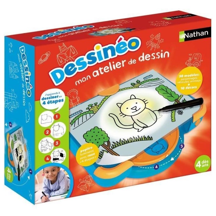 Plateforme de dessin éducative Dessinéo Atelier de dessin 2.0 de NATHAN pour enfant a partir de 4 ans Plateforme de dessin éducative Dessinéo Atelier de dessin 2.0 de NATHAN pour enfant a partir de 4 ans