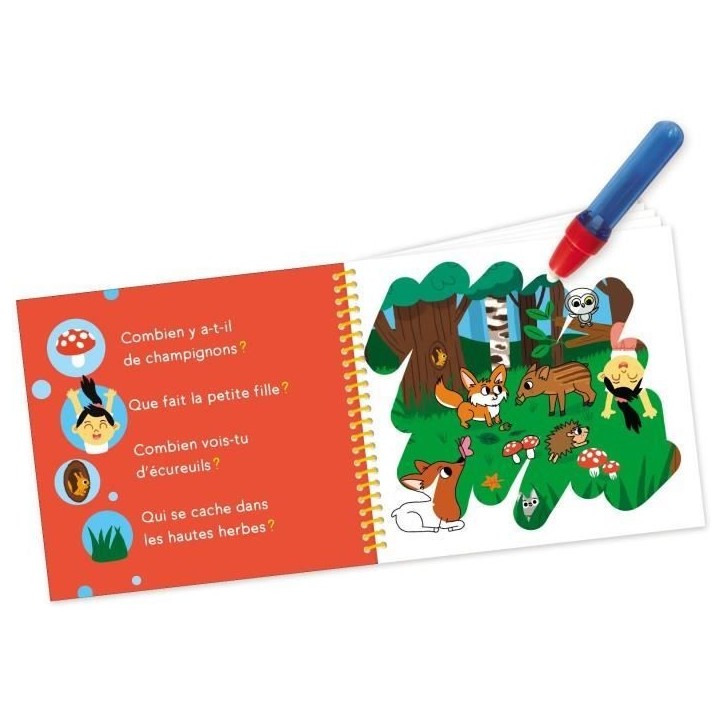 Coloréo - Bébés animaux - NATHAN - Coloriage a l'eau pour enfants de 3 ans et plus
