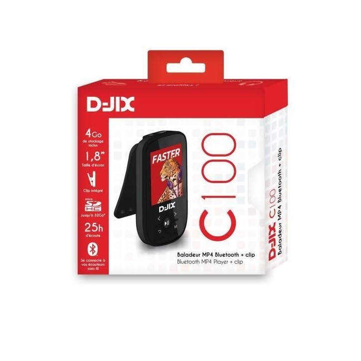 Baladeur MP4 - LOGICOM - C100 - 4GB - Bluetooth 4.0 - Noir Baladeur MP4 - LOGICOM - C100 - 4GB - Bluetooth 4.0 - Noir