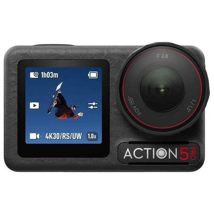 Osmo Action 5 Standard Combo - DJI - CMOS 1/1,3 - Ecran tactile - UHD 4K120, 2.7K120, 1080p240 - 12 Mpx - Bluetooth 5.0 - Wifi Osmo Action 5 Standard Combo - DJI - CMOS 1/1,3 - Ecran tactile - UHD 4K120, 2.7K120, 1080p240 - 12 Mpx - Bluetooth 5.0 - Wifi