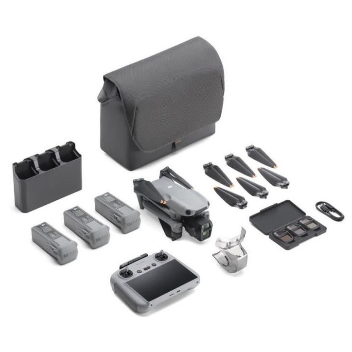 Drone - DJI - Air 3S Fly More Combo (- DJI - RC 2) - Double Caméra CMOS 1 et Télécam 70mm - 14 Stops de Plage Dynamique - RTH Drone - DJI - Air 3S Fly More Combo (- DJI - RC 2) - Double Caméra CMOS 1 et Télécam 70mm - 14 Stops de Plage Dynamique - RTH