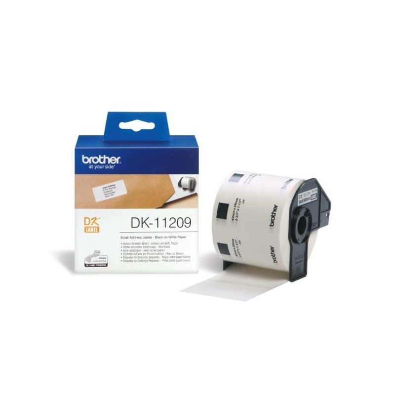 Etiquettes adresses BROTHER P-TOUCH DK-11209 - 29x62mm - 800 étiquett Etiquettes adresses BROTHER P-TOUCH DK-11209 - 29x62mm - 800 étiquett