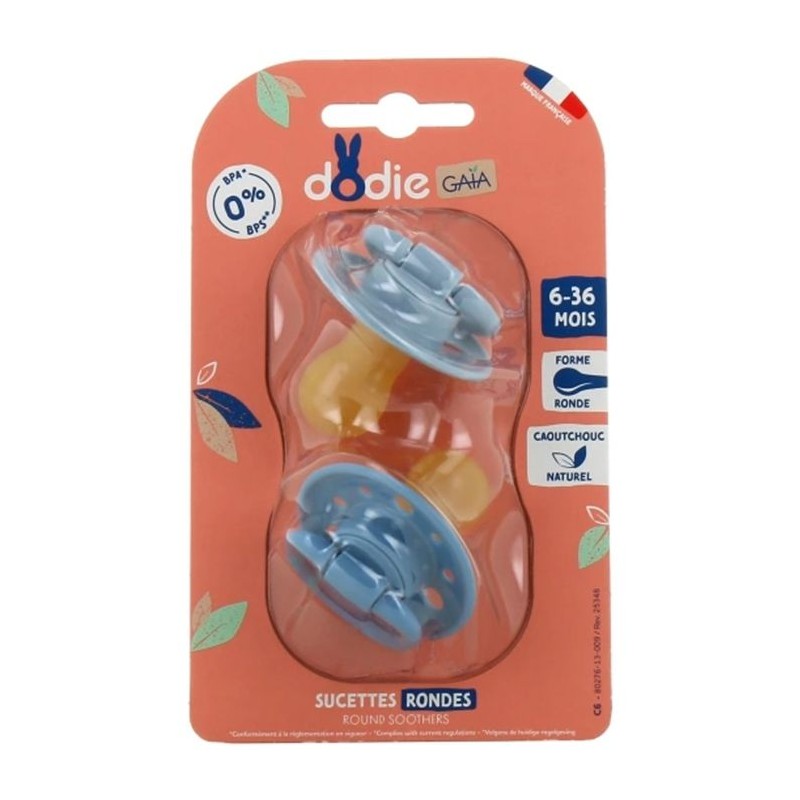 Duo sucettes caoutchouc - DODIE - GAIA - 6/36 mois - Ciel étoilé Duo sucettes caoutchouc - DODIE - GAIA - 6/36 mois - Ciel étoilé