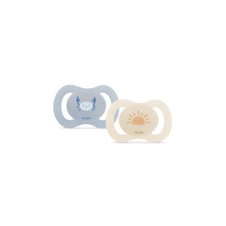 Duo sucettes anatomiques - DODIE - 0/2 mois - Crabe