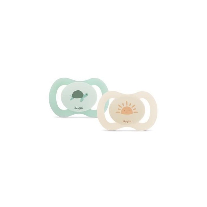 Duo sucettes anatomiques - DODIE - 0/2 mois - Tortue