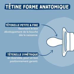 Duo sucettes anatomiques - DODIE - 0/2 mois - Tortue