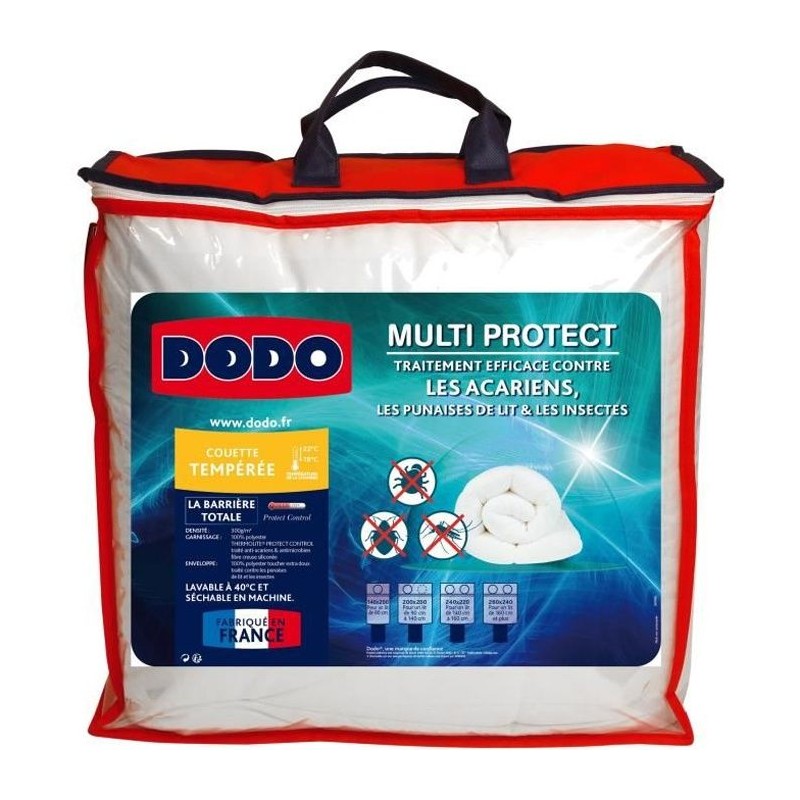 DODO Couette tempérée MULTIPROTECT - 200 x 200 cm DODO Couette tempérée MULTIPROTECT - 200 x 200 cm