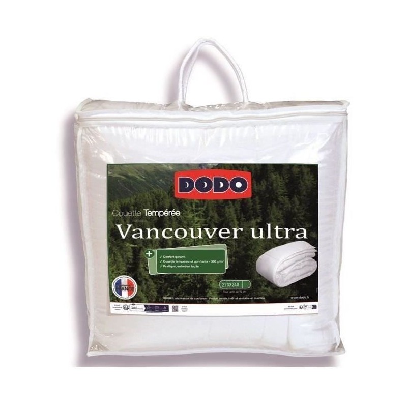 DODO Couette tempérée Vancouver - 220 x 240 cm - Blanc DODO Couette tempérée Vancouver - 220 x 240 cm - Blanc