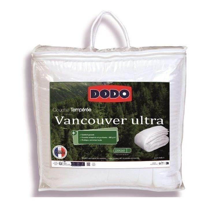 DODO Couette tempérée Vancouver - 220 x 240 cm - Blanc DODO Couette tempérée Vancouver - 220 x 240 cm - Blanc