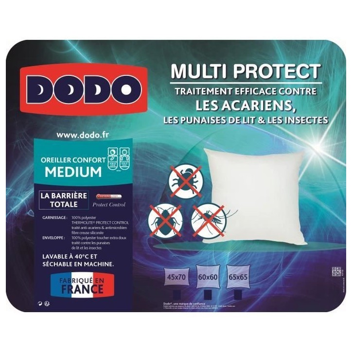 DODO Oreiller MULTIPROTECT - 65 x 65 cm