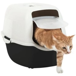 SACHA Maison de toilette pour chat - Bac a litiere - 56 x 40 x 39 cm -