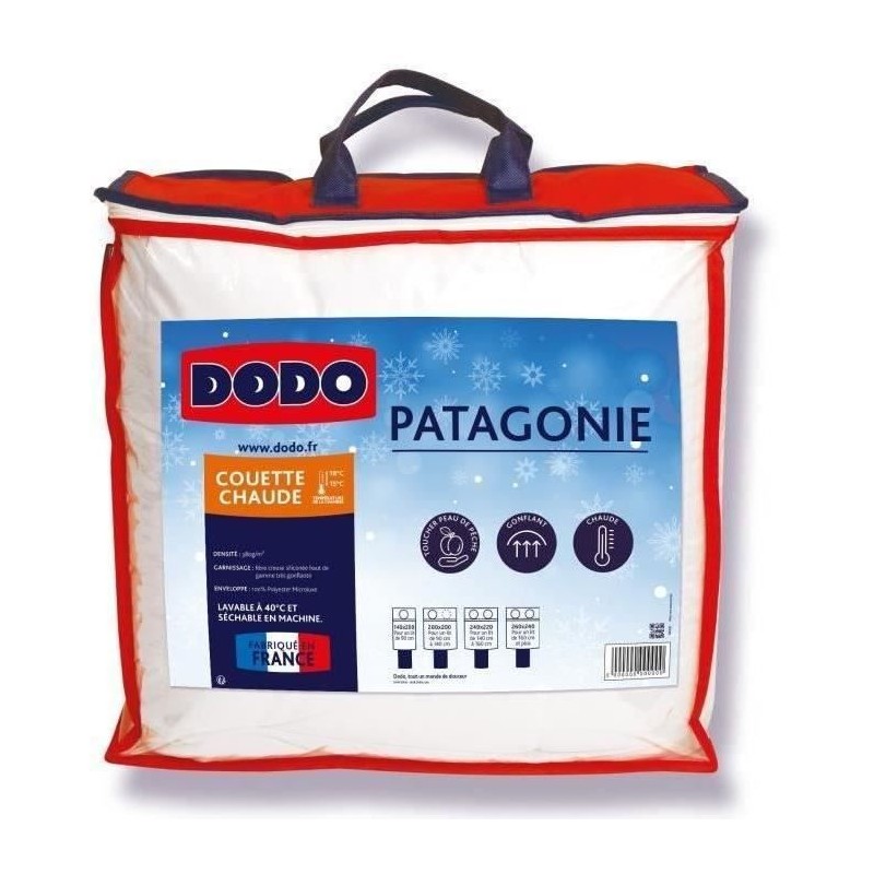 DODO Couette chaude Patagonie blanc - 240x260 cm DODO Couette chaude Patagonie blanc - 240x260 cm