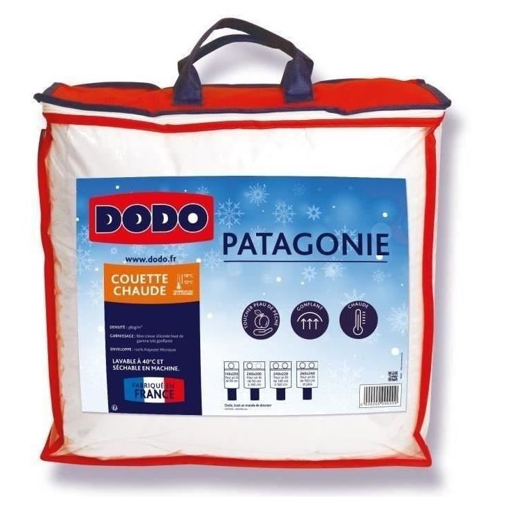 DODO Couette chaude Patagonie blanc - 240x260 cm DODO Couette chaude Patagonie blanc - 240x260 cm