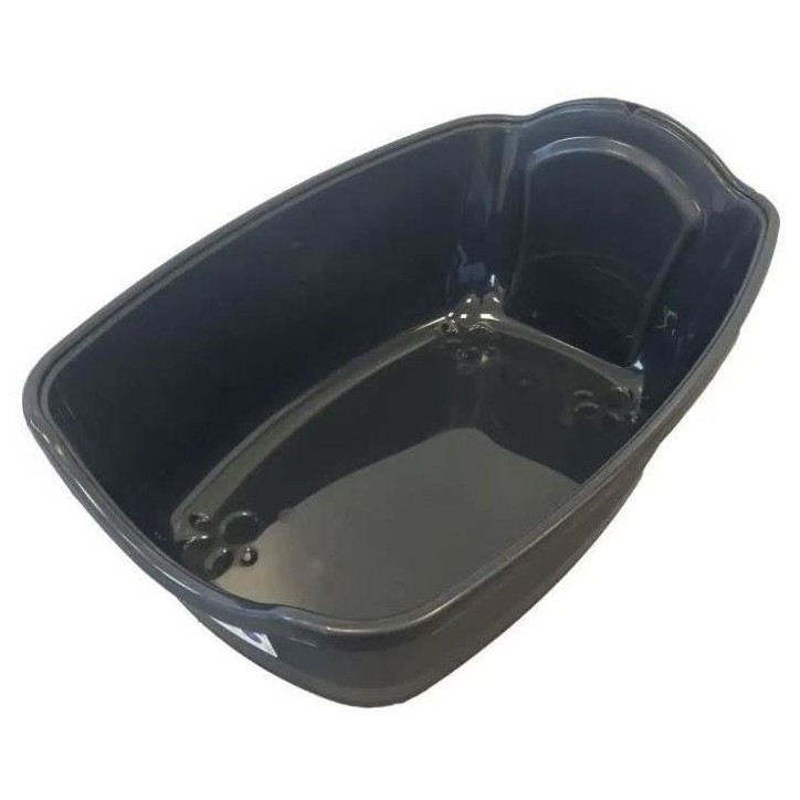 SACHA Maison de toilette pour chat - Bac a litiere - 56 x 40 x 39 cm - Noir et blanc - PET DESIGN