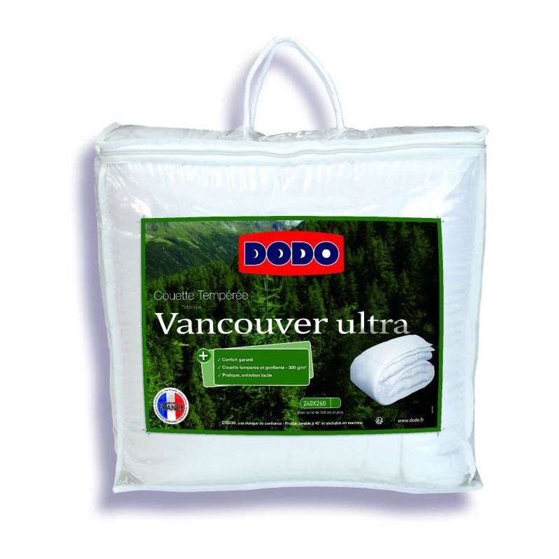 Couette 240 x 260 cm - DODO - Tempérée - 100% fibre polyester - Pour Couette 240 x 260 cm - DODO - Tempérée - 100% fibre polyester - Pour