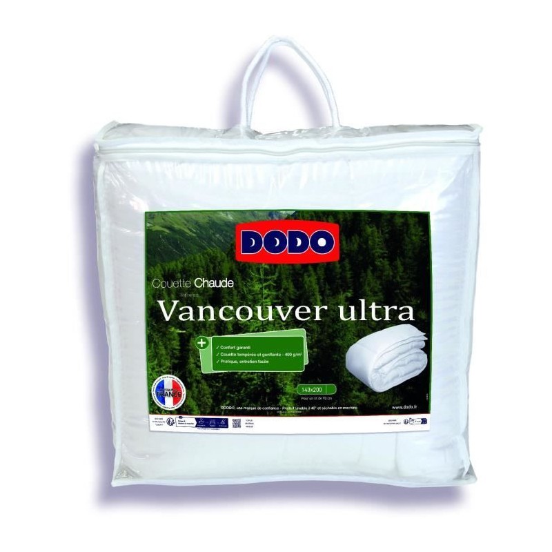 Couette chaude VANCOUVER DODO - 140x200 cm - Ultra Couette chaude VANCOUVER DODO - 140x200 cm - Ultra