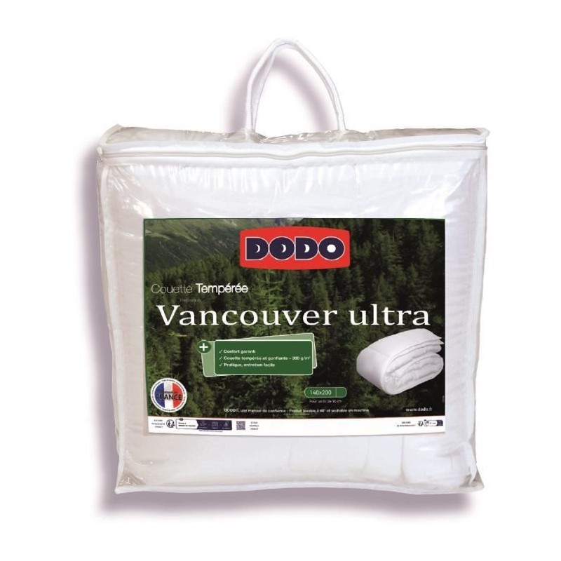 Couette VANCOUVER DODO - 140x200 cm - Ultra tempérée Couette VANCOUVER DODO - 140x200 cm - Ultra tempérée
