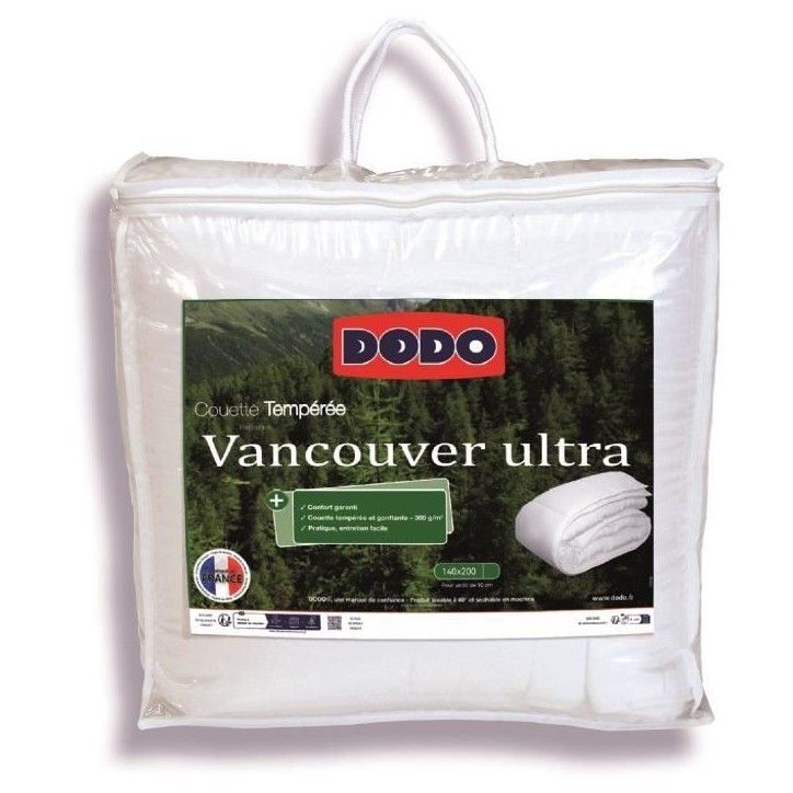 Couette VANCOUVER DODO - 140x200 cm - Ultra tempérée Couette VANCOUVER DODO - 140x200 cm - Ultra tempérée