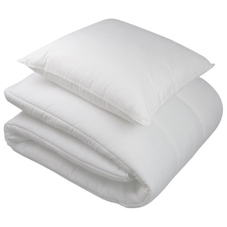 Pack Protection : Couette 140x200 cm + 1 Oreiller + 1 Protege oreiller Pack Protection : Couette 140x200 cm + 1 Oreiller + 1 Protege oreiller