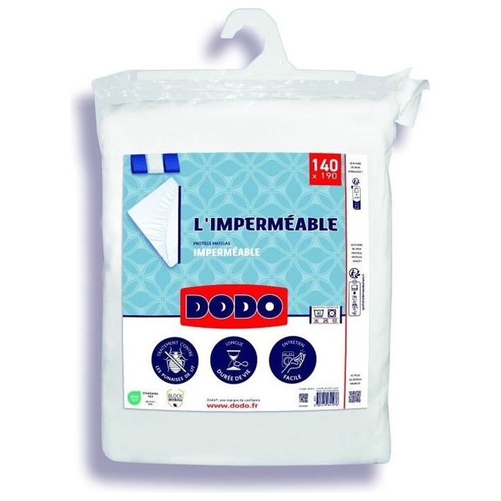 Protege matelas imperméable - 140x190 cm - Coton/Polyester - Anti punaise de lit Protege matelas imperméable - 140x190 cm - Coton/Polyester - Anti punaise de lit