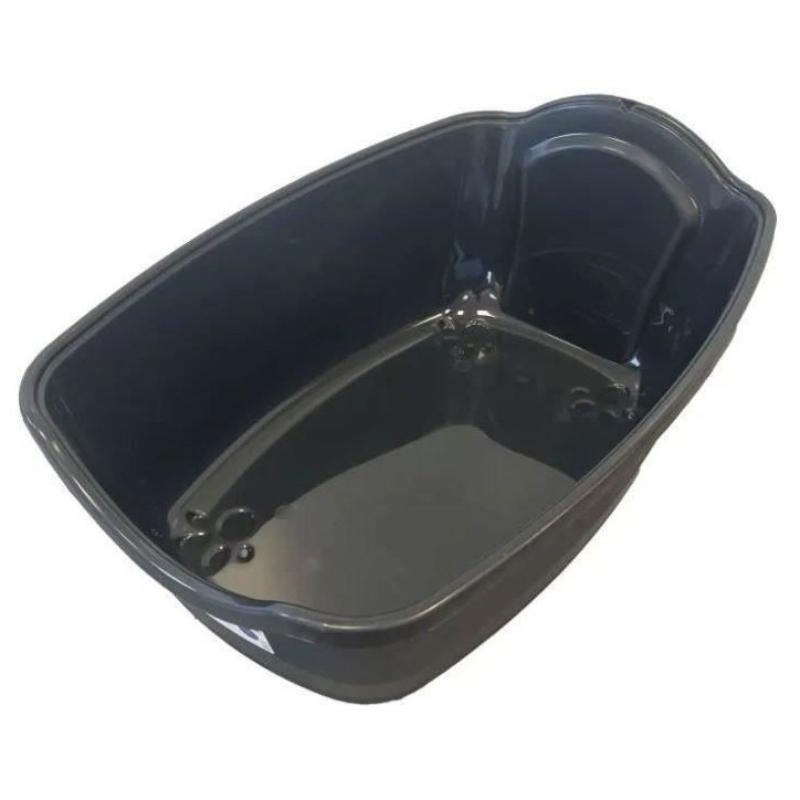 SAMBA Maison de toilette a chat - Bac a litiere - 56 x 40 x 39 cm - Noir et blanc - PET DESIGN