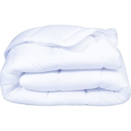 DODO Couette tempérée 300gr/m² anti-acarians VICTORIA 140x200 cm blanc