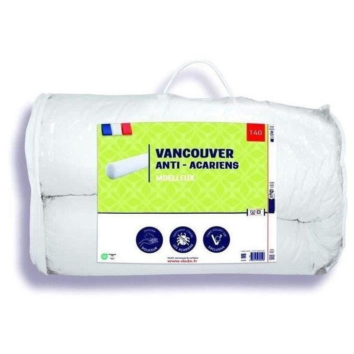Traversin VANCOUVER 140 cm - anti-acariens - 100% Polyester - DODO