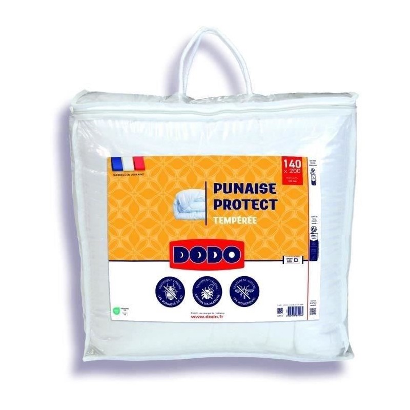 DODO Couette tempérée 300gr/m² 140x200 cm - Protection anti punaise DODO Couette tempérée 300gr/m² 140x200 cm - Protection anti punaise