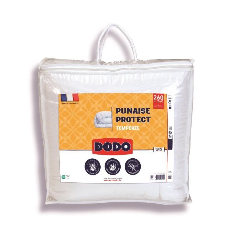 DODO Couette tempérée 300gr/m² 240x260 cm - Protection anti punaise DODO Couette tempérée 300gr/m² 240x260 cm - Protection anti punaise