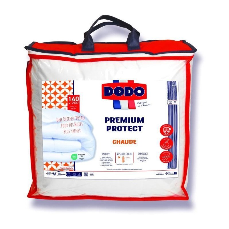 DODO - Couette chaude 350gr/m² - PREMIUM PROTECT - 140 x 200 cm DODO - Couette chaude 350gr/m² - PREMIUM PROTECT - 140 x 200 cm