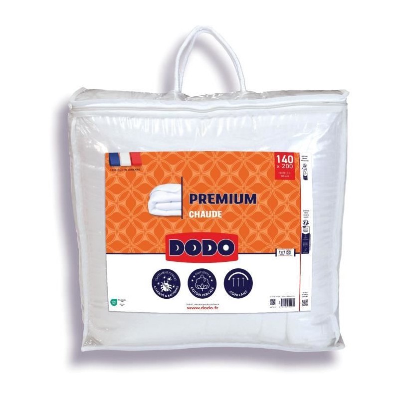 Couette chaude - DODO - PREMIUM - 140 x 200 cm - 250G/M² - Blanc Couette chaude - DODO - PREMIUM - 140 x 200 cm - 250G/M² - Blanc