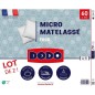 DODO - Lot de 2 oreillers - MICRO MATELASSE - 60 x 60 cm - Blanc