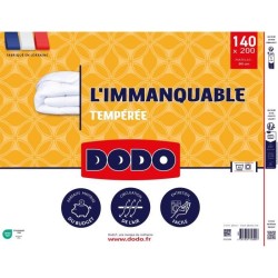 DODO Couette tempérée 250G/m² - L'IMMANQUABLE - 140 x 200 cm - Blan
