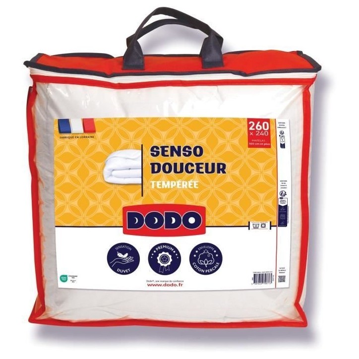 DODO - Couette tempérée 350 g/m² - SENSO DOUCEUR - 240 x 260 cm - Blanc DODO - Couette tempérée 350 g/m² - SENSO DOUCEUR - 240 x 260 cm - Blanc