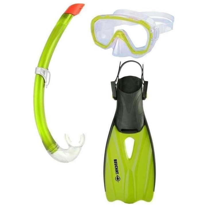Kit de plongée pour enfant avec palmes réglables - 30/32- BEUCHAT