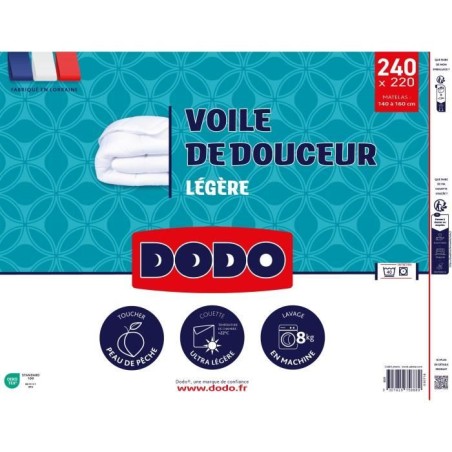 DODO - Couette ultra légere 100 g/m² - VOILE DE DOUCEUR - 220 x 240