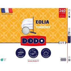 DODO - Couette tempérée 300 g/m² - EOLIA - 220 x 240 cm - Blanc